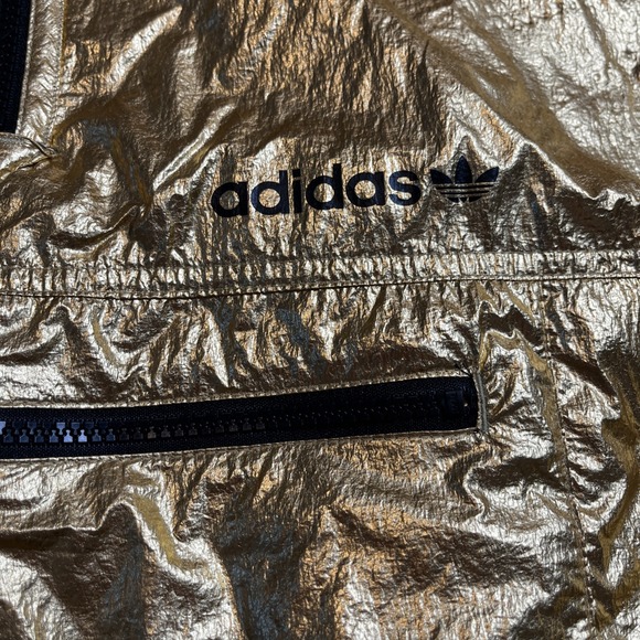 Adidas Originals Golden Windbreaker Hooded Lined Half-Zip BR0290 Women's XS - Picture 3 of 11